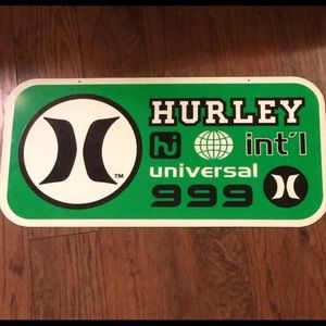 Hurley 999 vintage display sign reverseal